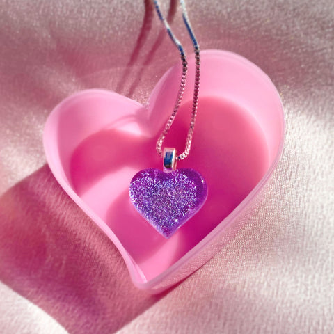 Dichroic Mini Heart Pendant
